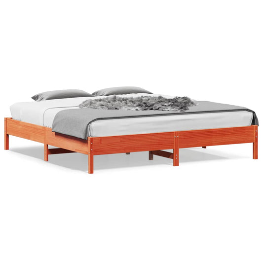 Bedframe zonder matras massief grenenhout wasbruin 180x200 cm is nu te koop bij PeponiXL, paradijselijk wonen!