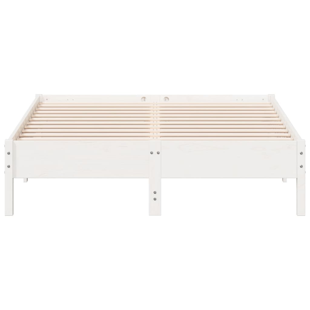 Bedframe zonder matras massief grenenhout wit 160x200 cm is nu te koop bij PeponiXL, paradijselijk wonen!
