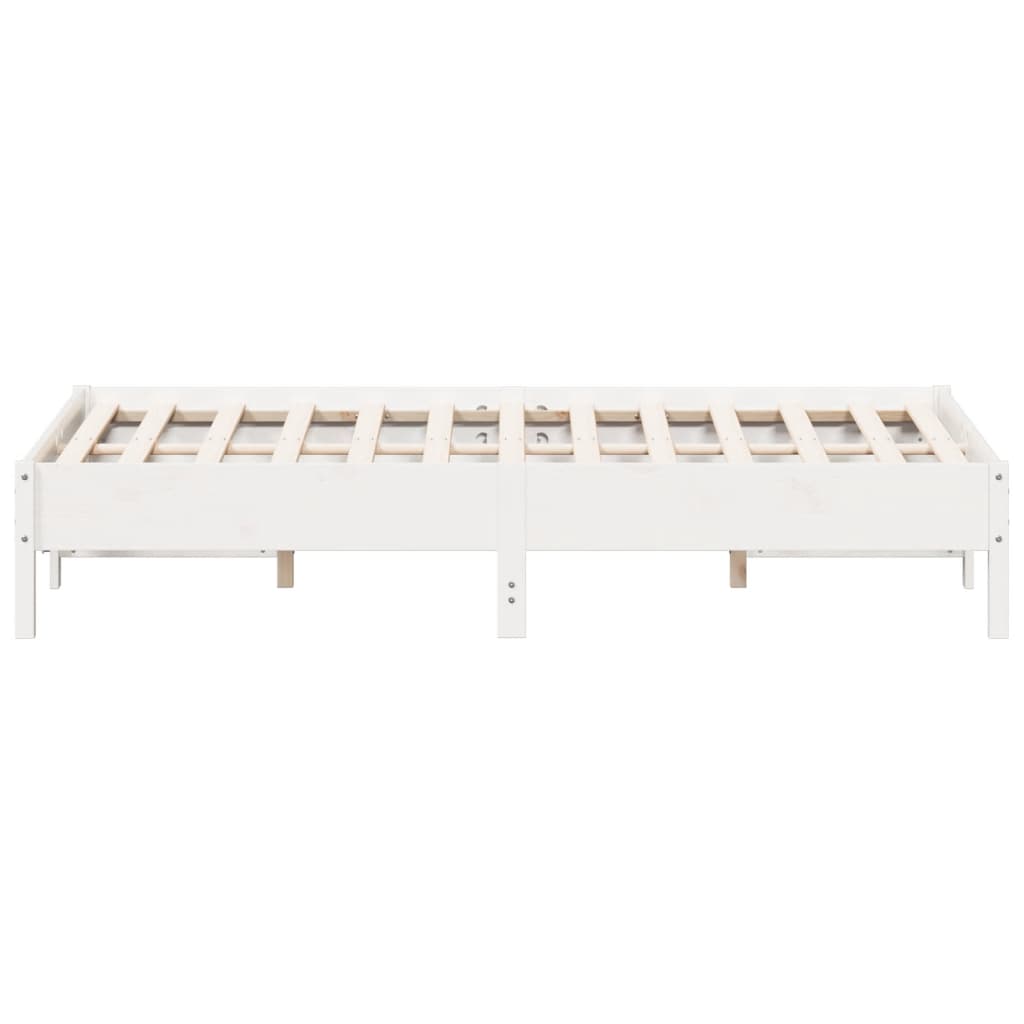 Bedframe zonder matras massief grenenhout wit 160x200 cm is nu te koop bij PeponiXL, paradijselijk wonen!