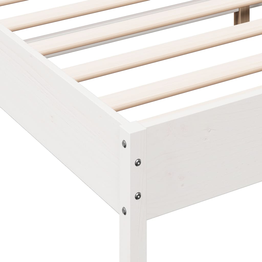 Bedframe zonder matras massief grenenhout wit 160x200 cm is nu te koop bij PeponiXL, paradijselijk wonen!