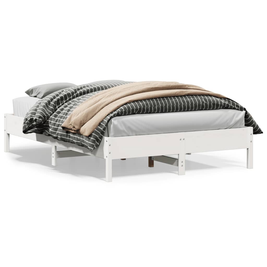Bedframe zonder matras massief grenenhout wit 160x200 cm is nu te koop bij PeponiXL, paradijselijk wonen!