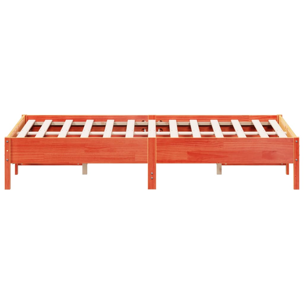 Bedframe zonder matras massief grenenhout wasbruin 160x200 cm is nu te koop bij PeponiXL, paradijselijk wonen!