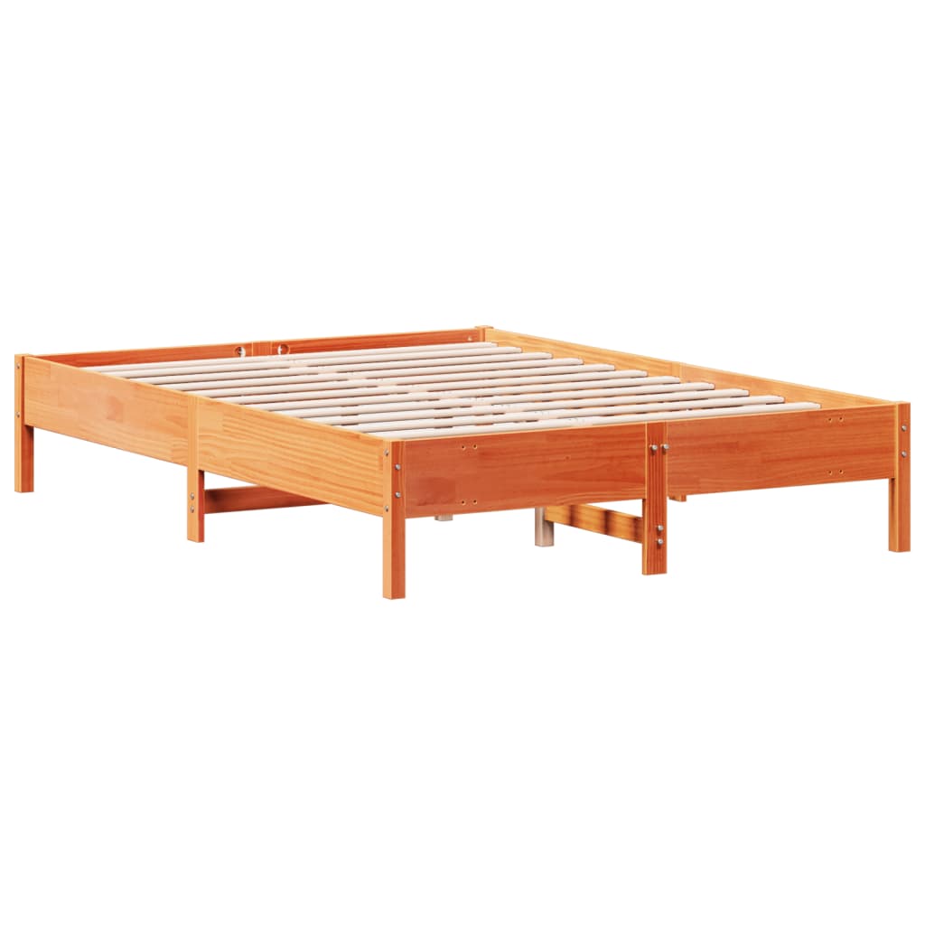Bedframe zonder matras massief grenenhout wasbruin 160x200 cm is nu te koop bij PeponiXL, paradijselijk wonen!