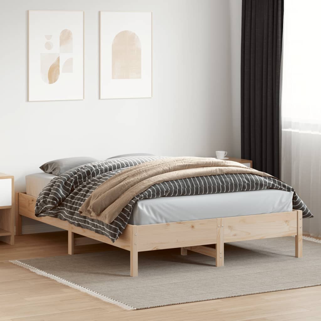 Bedframe zonder matras massief grenenhout 150x200 cm is nu te koop bij PeponiXL, paradijselijk wonen!