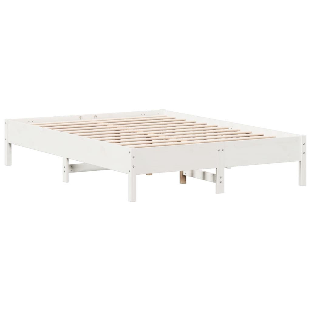 Bedframe zonder matras massief grenenhout wit 150x200 cm is nu te koop bij PeponiXL, paradijselijk wonen!