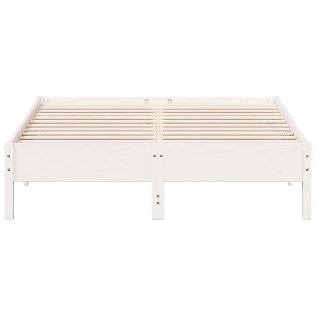 Bedframe zonder matras massief grenenhout wit 150x200 cm is nu te koop bij PeponiXL, paradijselijk wonen!