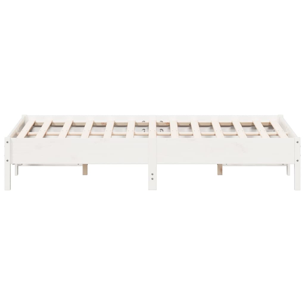 Bedframe zonder matras massief grenenhout wit 150x200 cm is nu te koop bij PeponiXL, paradijselijk wonen!
