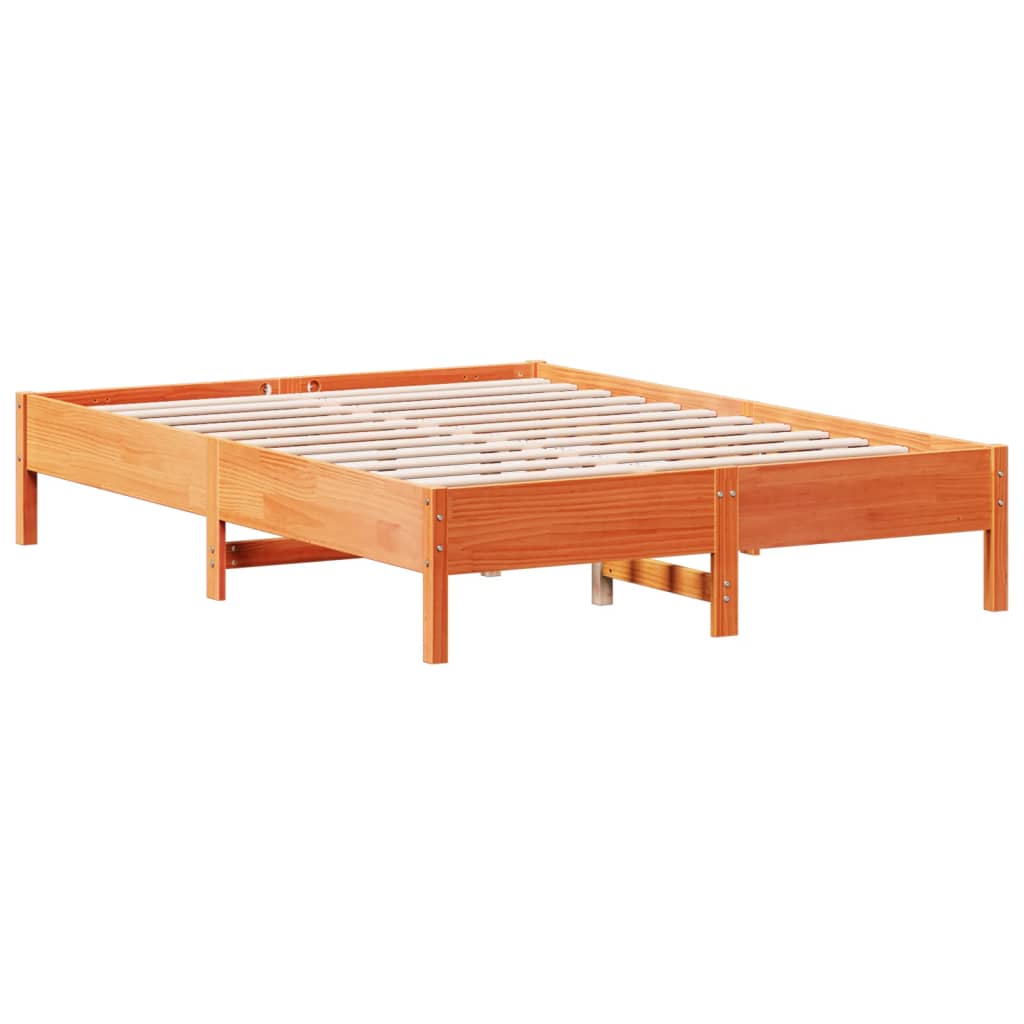 Bedframe zonder matras massief grenenhout wasbruin 150x200 cm is nu te koop bij PeponiXL, paradijselijk wonen!