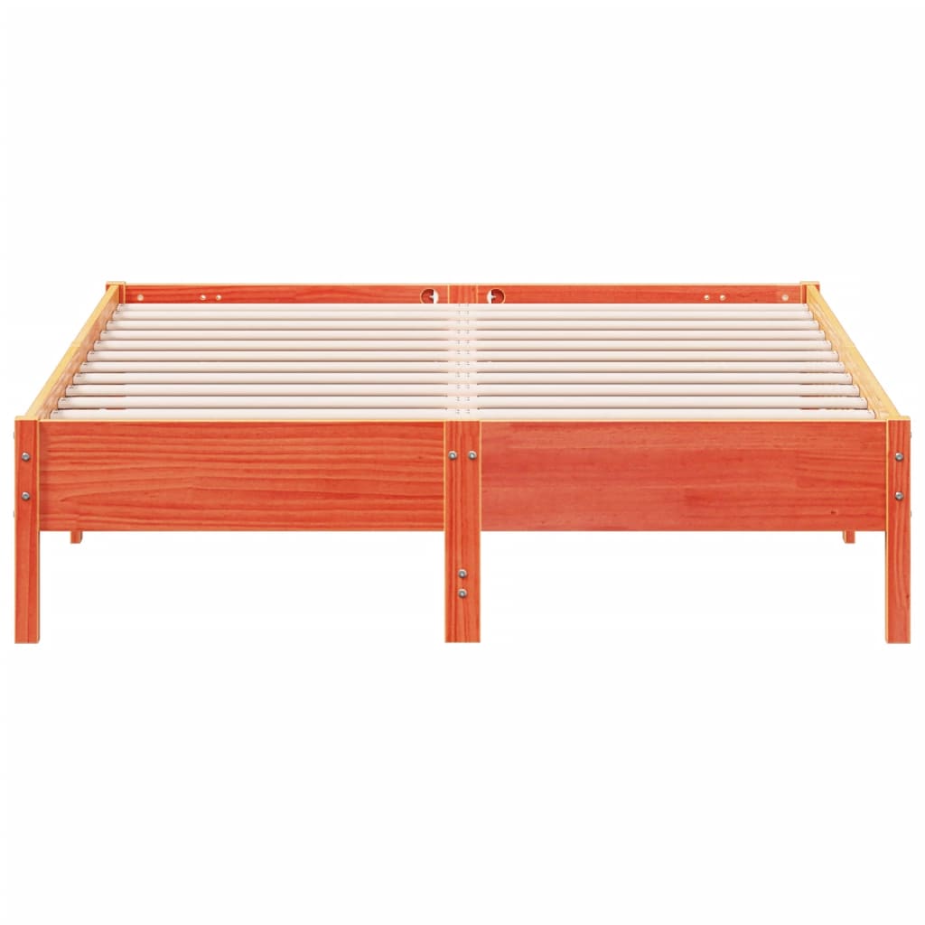 Bedframe zonder matras massief grenenhout wasbruin 150x200 cm is nu te koop bij PeponiXL, paradijselijk wonen!