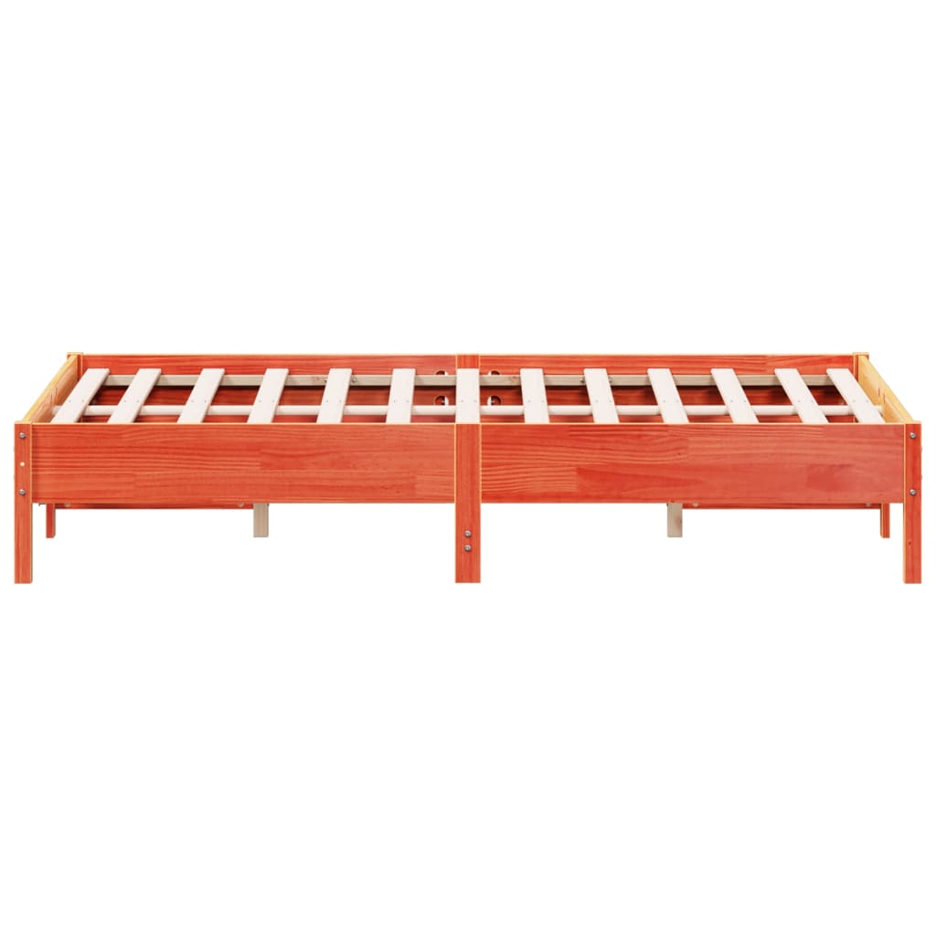 Bedframe zonder matras massief grenenhout wasbruin 150x200 cm is nu te koop bij PeponiXL, paradijselijk wonen!