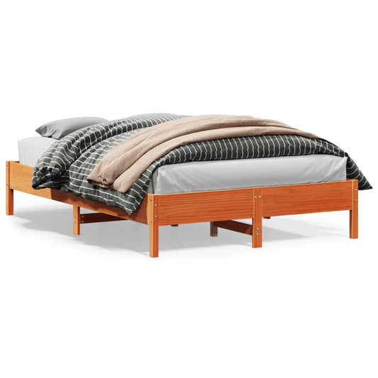 Bedframe zonder matras massief grenenhout wasbruin 150x200 cm is nu te koop bij PeponiXL, paradijselijk wonen!