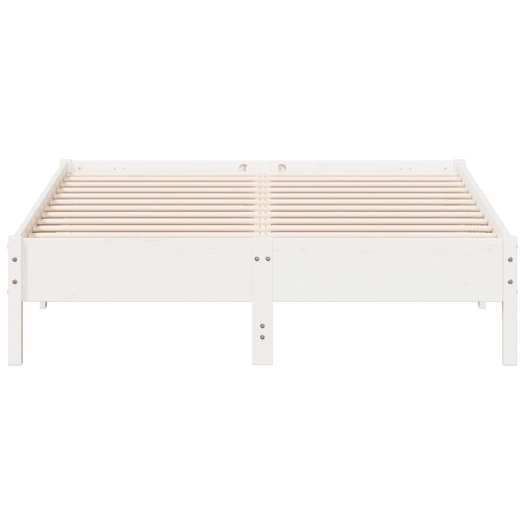 Bedframe zonder matras massief grenenhout wit 140x200 cm is nu te koop bij PeponiXL, paradijselijk wonen!