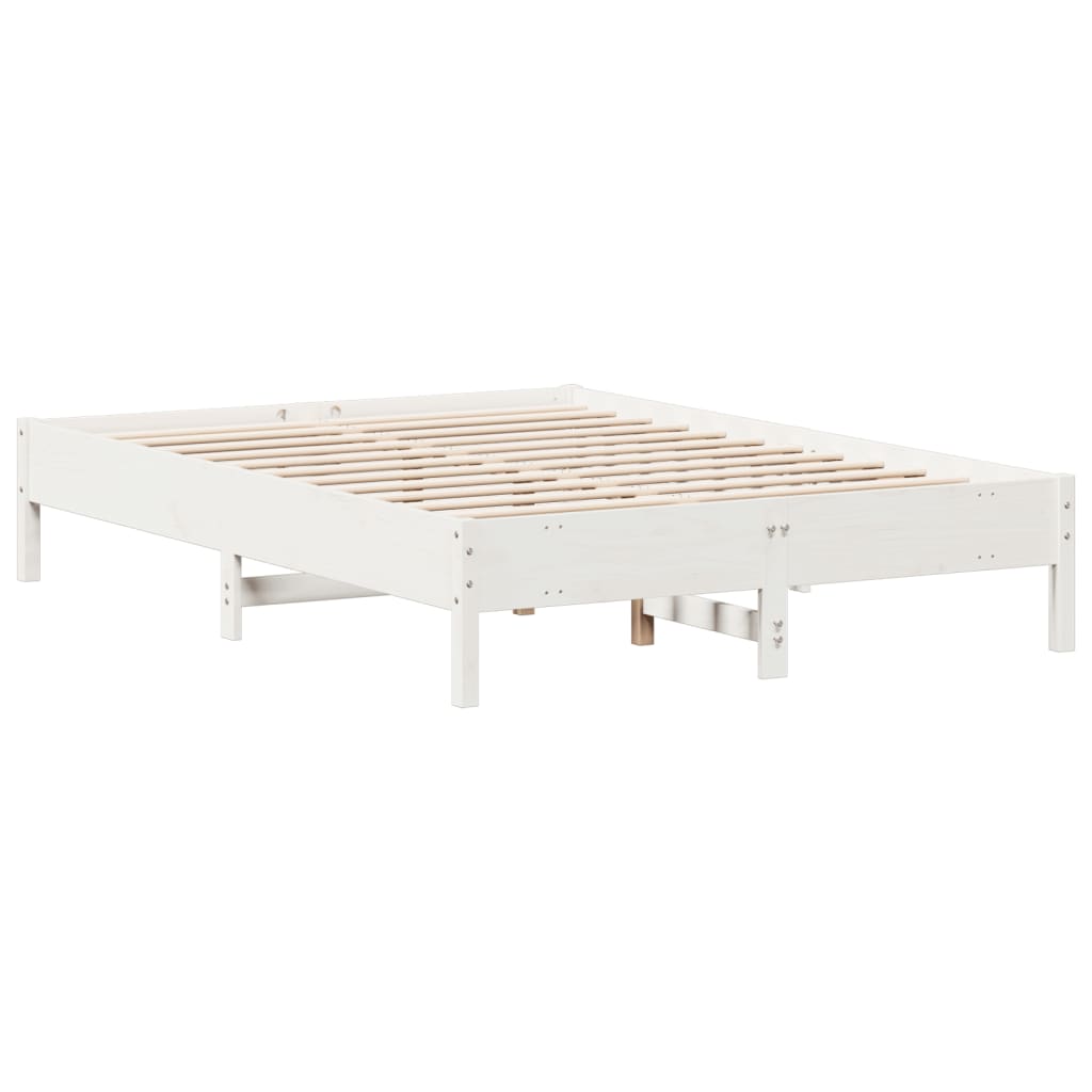 Bedframe zonder matras massief grenenhout wit 140x200 cm is nu te koop bij PeponiXL, paradijselijk wonen!