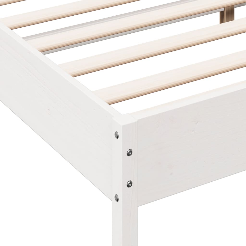 Bedframe zonder matras massief grenenhout wit 140x200 cm is nu te koop bij PeponiXL, paradijselijk wonen!