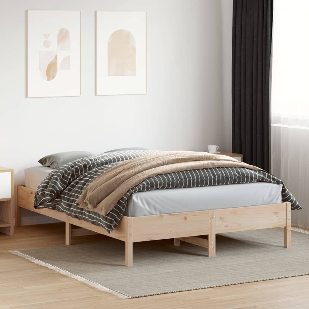 Bedframe zonder matras massief grenenhout 120x200 cm is nu te koop bij PeponiXL, paradijselijk wonen!