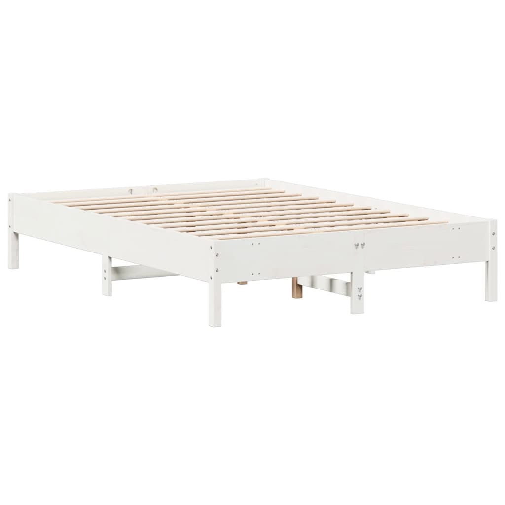 Bedframe zonder matras massief grenenhout wit 120x200 cm is nu te koop bij PeponiXL, paradijselijk wonen!