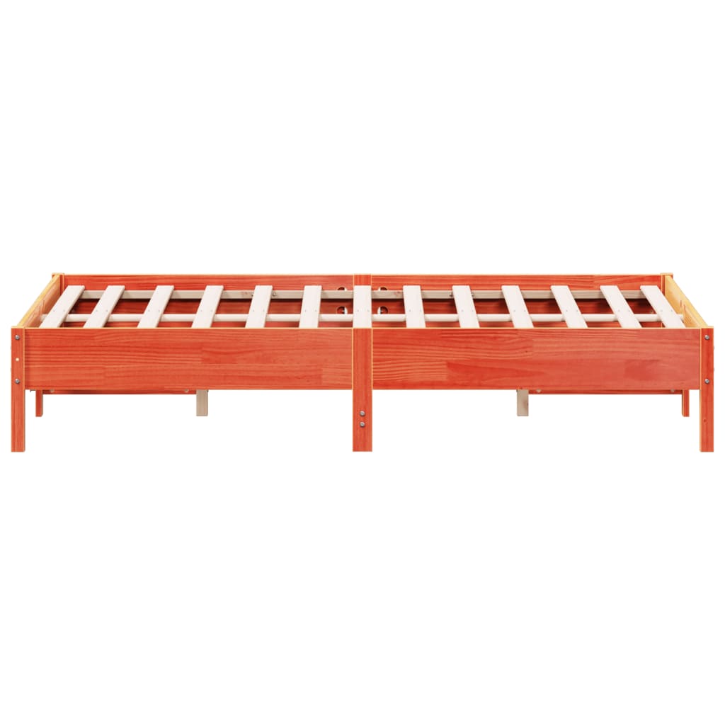 Bedframe zonder matras massief grenenhout wasbruin 120x200 cm is nu te koop bij PeponiXL, paradijselijk wonen!