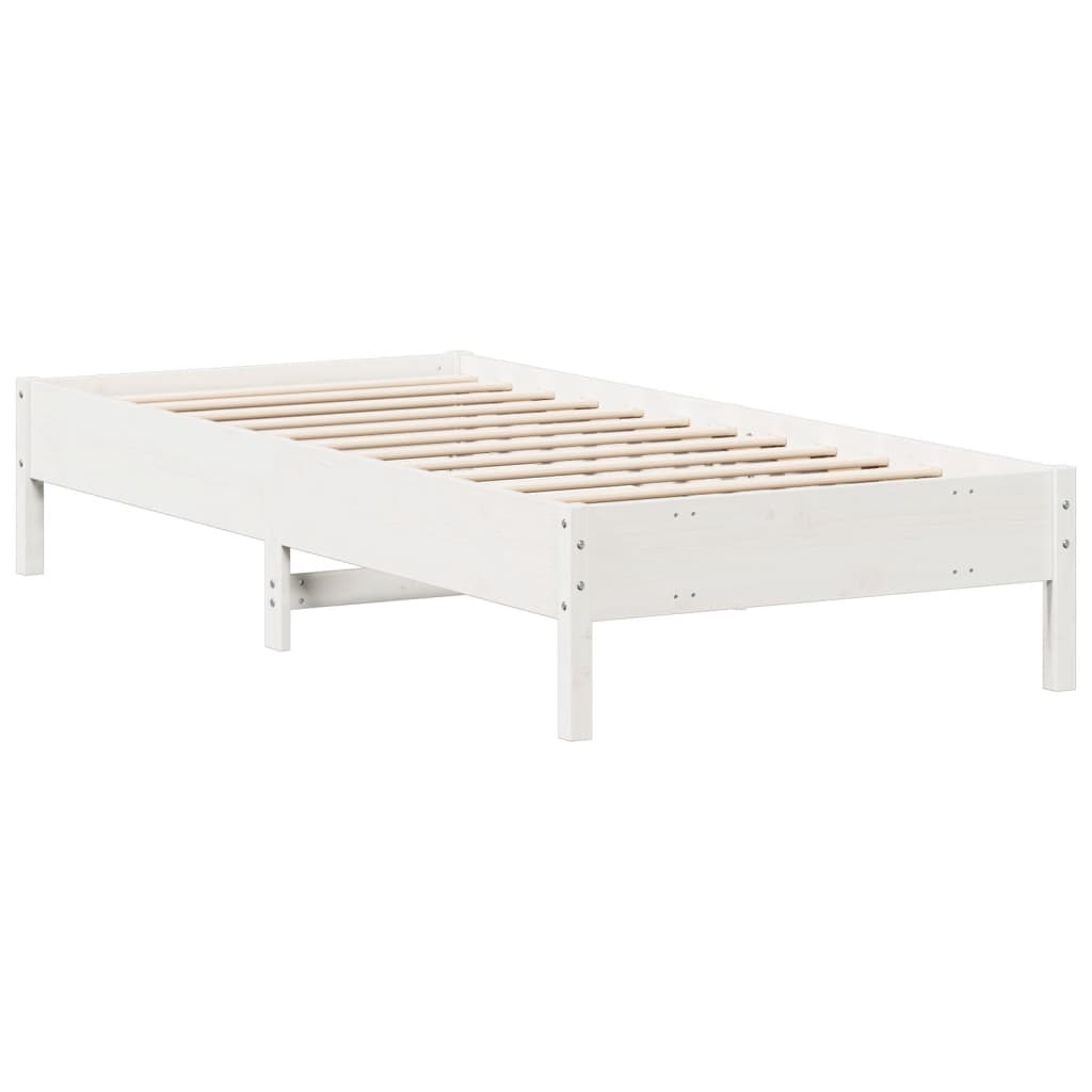 Bedframe zonder matras massief grenenhout wit 140x200 cm is nu te koop bij PeponiXL, paradijselijk wonen!
