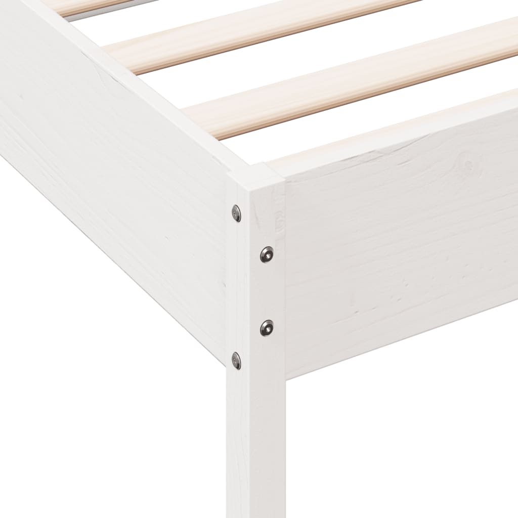 Bedframe zonder matras massief grenenhout wit 140x200 cm is nu te koop bij PeponiXL, paradijselijk wonen!