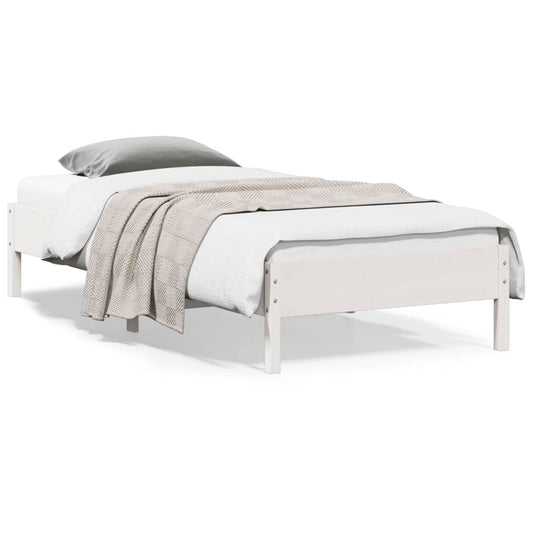 Bedframe zonder matras massief grenenhout wit 140x200 cm is nu te koop bij PeponiXL, paradijselijk wonen!