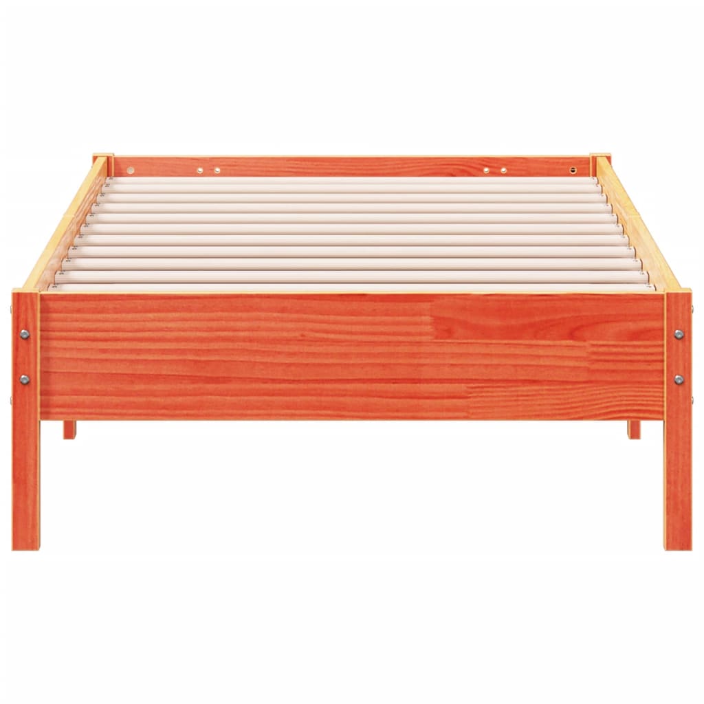 Bedframe zonder matras massief grenenhout wasbruin 100x200 cm is nu te koop bij PeponiXL, paradijselijk wonen!