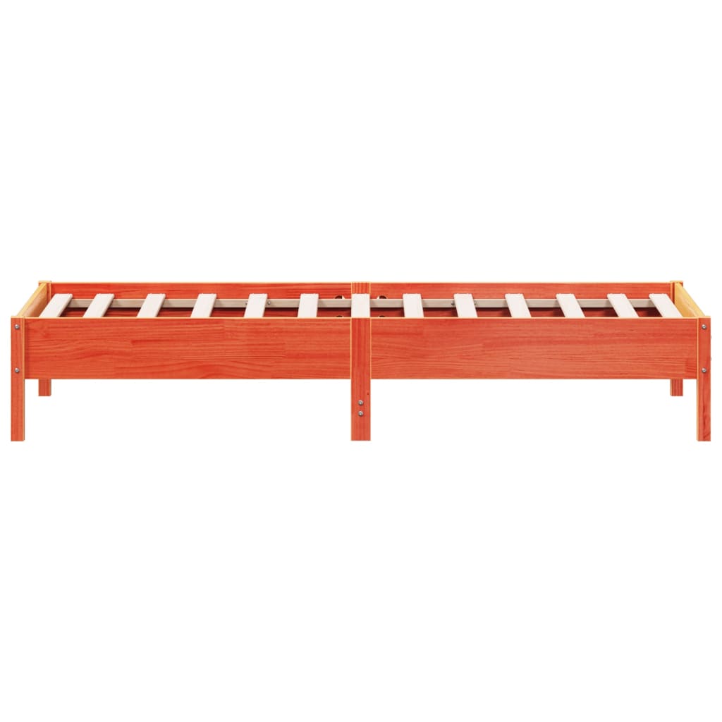 Bedframe zonder matras massief grenenhout wasbruin 100x200 cm is nu te koop bij PeponiXL, paradijselijk wonen!