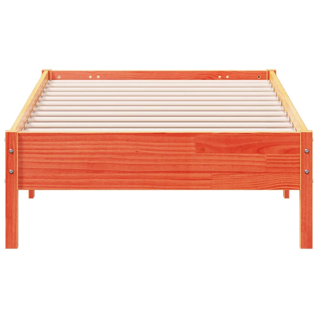 Bedframe zonder matras massief grenenhout wasbruin 90x200 cm is nu te koop bij PeponiXL, paradijselijk wonen!