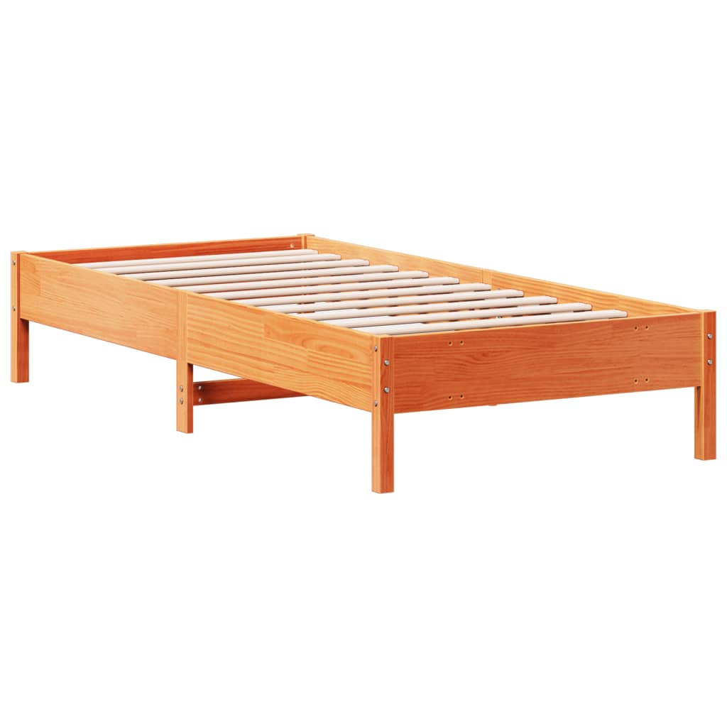 Bedframe zonder matras massief grenenhout wasbruin 90x200 cm is nu te koop bij PeponiXL, paradijselijk wonen!