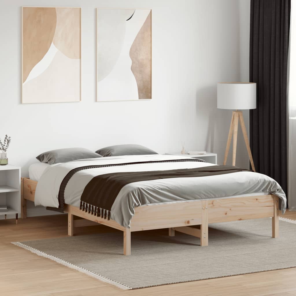 Bedframe zonder matras massief grenenhout 140x190 cm is nu te koop bij PeponiXL, paradijselijk wonen!