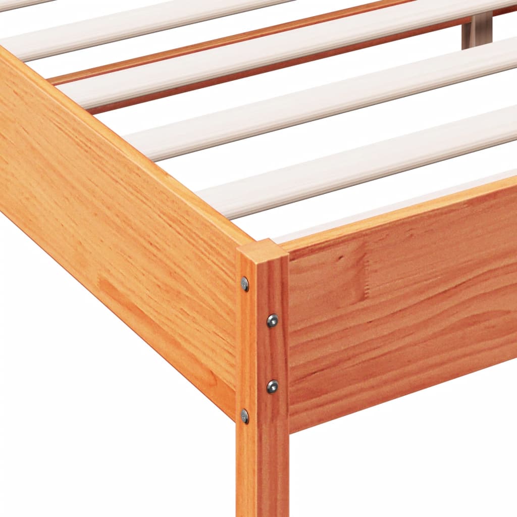 Bed met matras massief grenenhout wasbruin 140x190 cm is nu te koop bij PeponiXL, paradijselijk wonen!