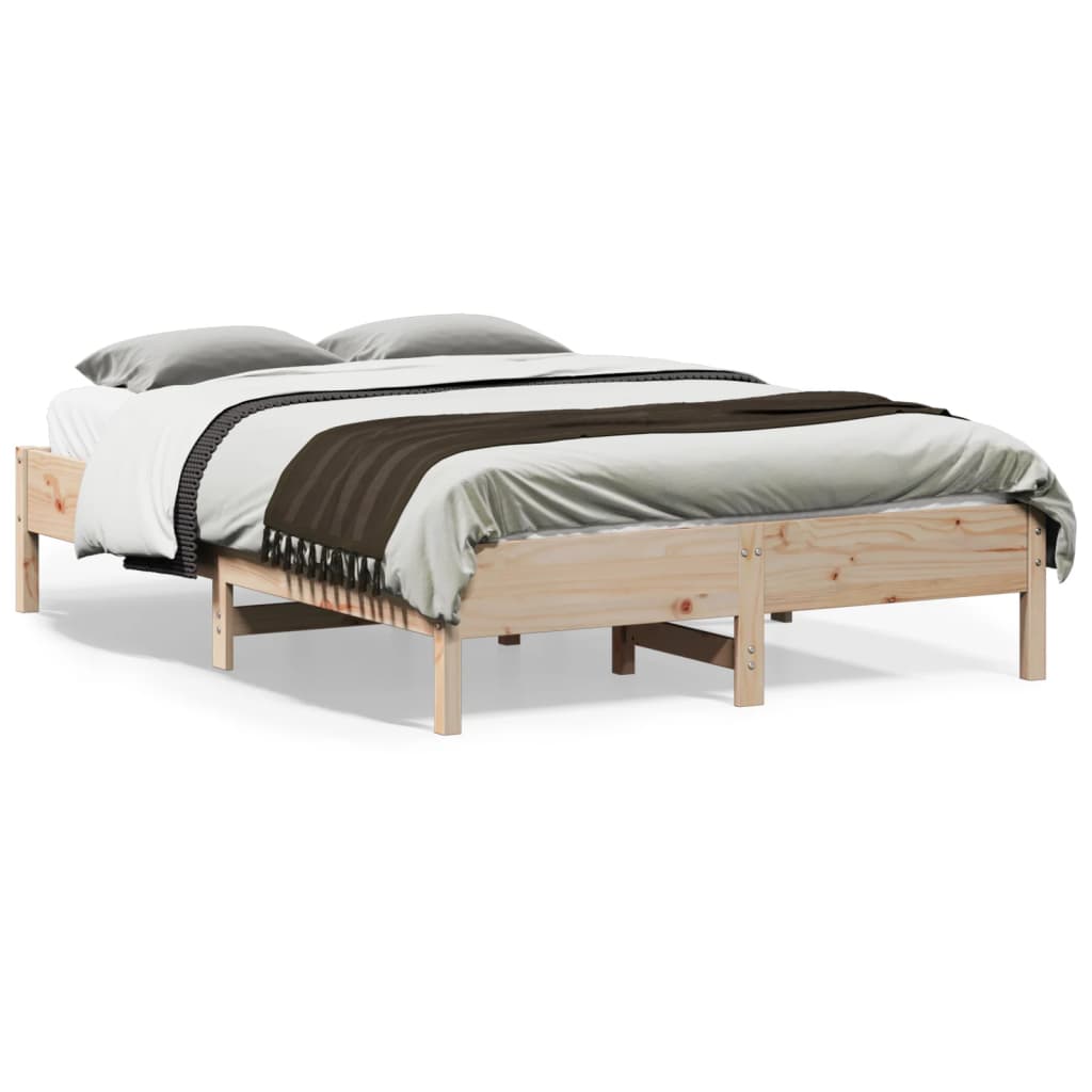 Bedframe zonder matras massief grenenhout 135x190 cm is nu te koop bij PeponiXL, paradijselijk wonen!