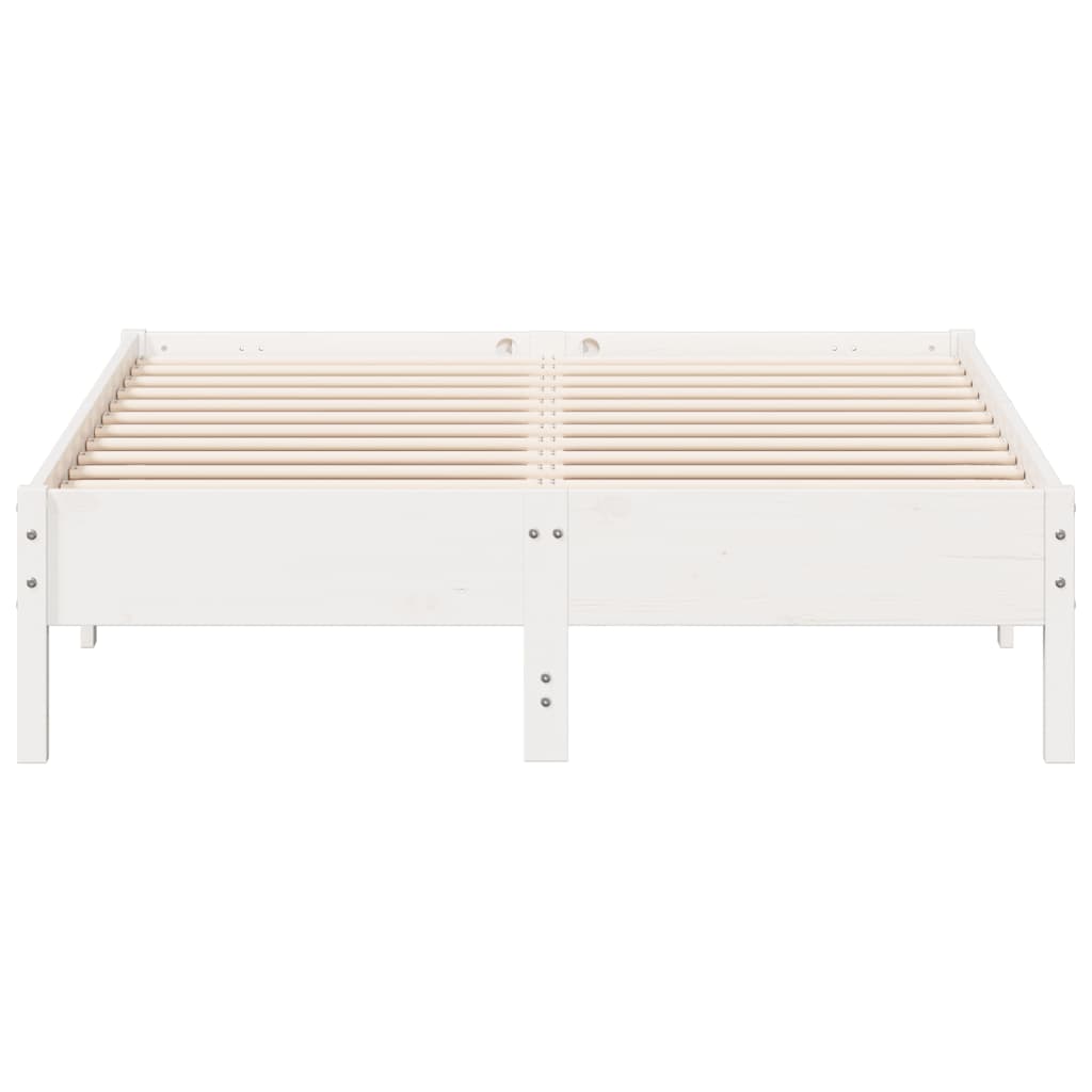 Bedframe zonder matras massief grenenhout wit 135x190 cm is nu te koop bij PeponiXL, paradijselijk wonen!