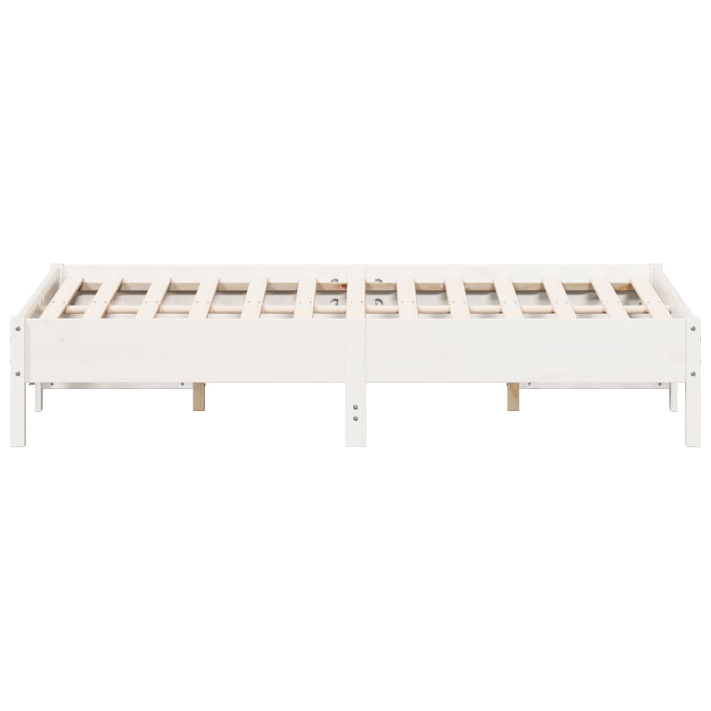 Bedframe zonder matras massief grenenhout wit 135x190 cm is nu te koop bij PeponiXL, paradijselijk wonen!