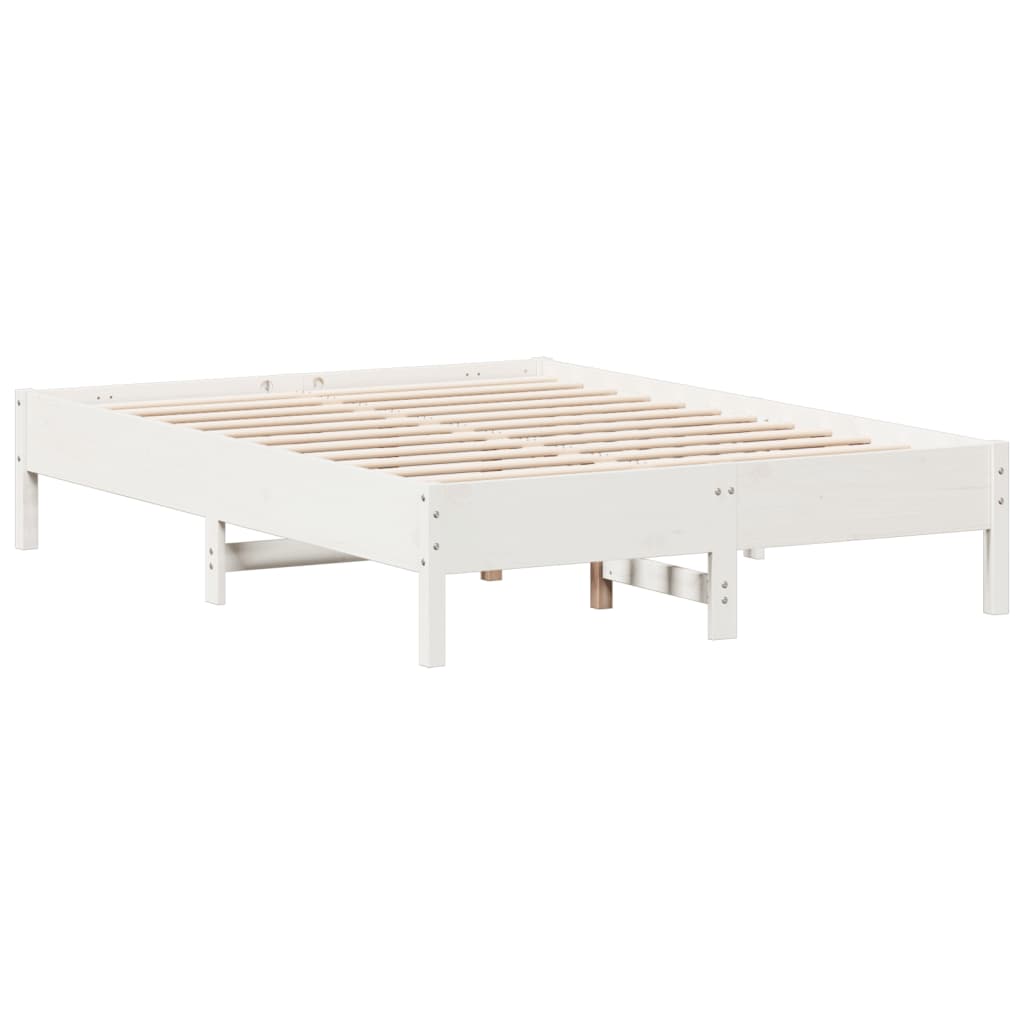 Bedframe zonder matras massief grenenhout wit 120x190 cm is nu te koop bij PeponiXL, paradijselijk wonen!