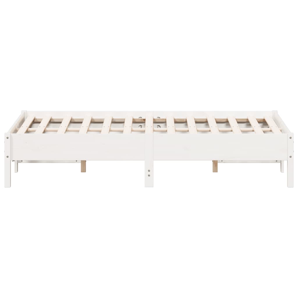 Bedframe zonder matras massief grenenhout wit 120x190 cm is nu te koop bij PeponiXL, paradijselijk wonen!