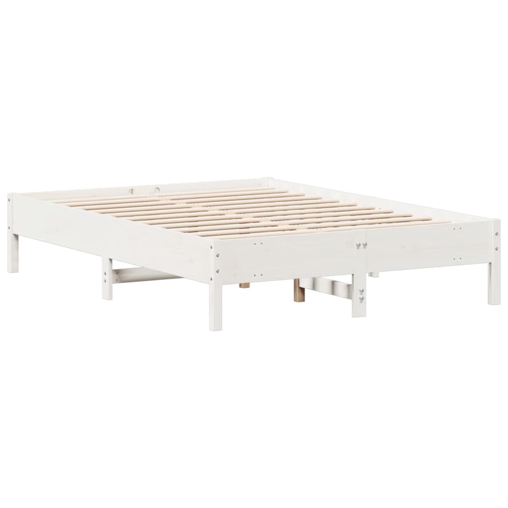 Bedframe zonder matras massief grenenhout wit 120x190 cm is nu te koop bij PeponiXL, paradijselijk wonen!