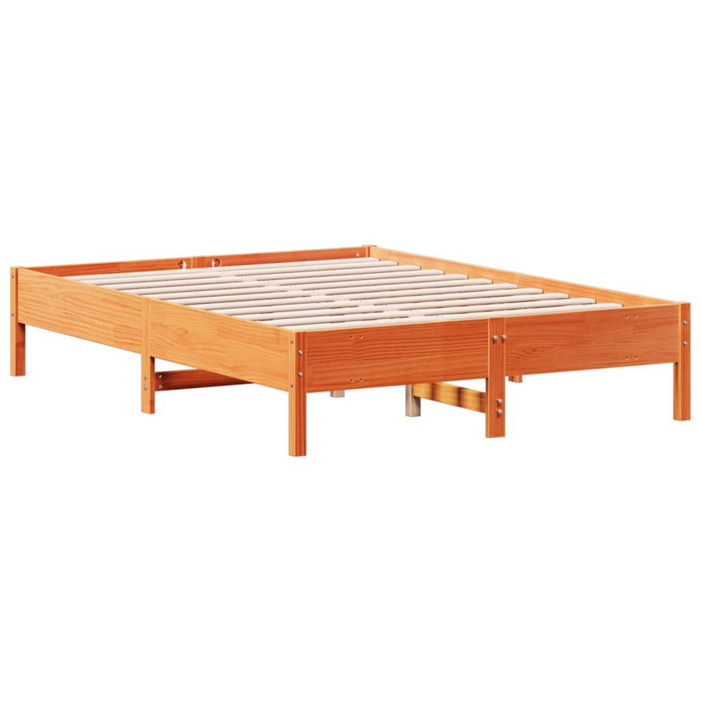 Bedframe zonder matras massief grenenhout wasbruin 120x190 cm is nu te koop bij PeponiXL, paradijselijk wonen!