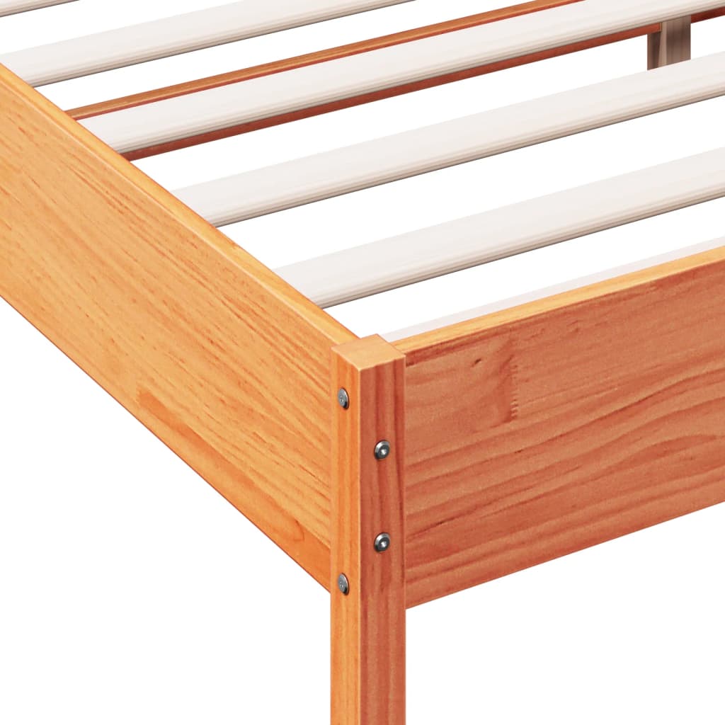 Bedframe zonder matras massief grenenhout wasbruin 120x190 cm is nu te koop bij PeponiXL, paradijselijk wonen!