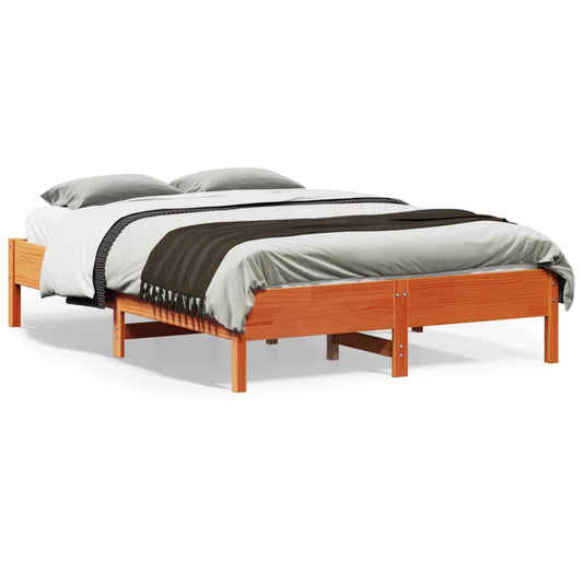 Bedframe zonder matras massief grenenhout wasbruin 120x190 cm is nu te koop bij PeponiXL, paradijselijk wonen!