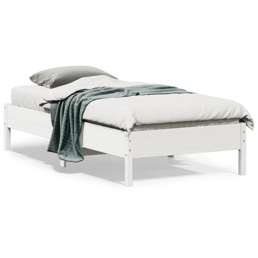 Bedframe zonder matras massief grenenhout wit 90x190 cm is nu te koop bij PeponiXL, paradijselijk wonen!