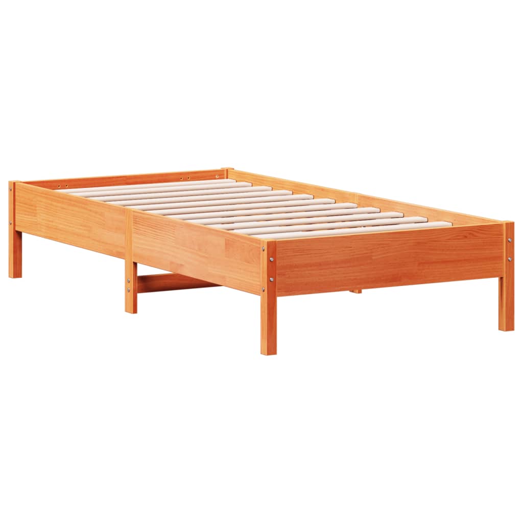 Bedframe zonder matras massief grenenhout wasbruin 90x190 cm is nu te koop bij PeponiXL, paradijselijk wonen!