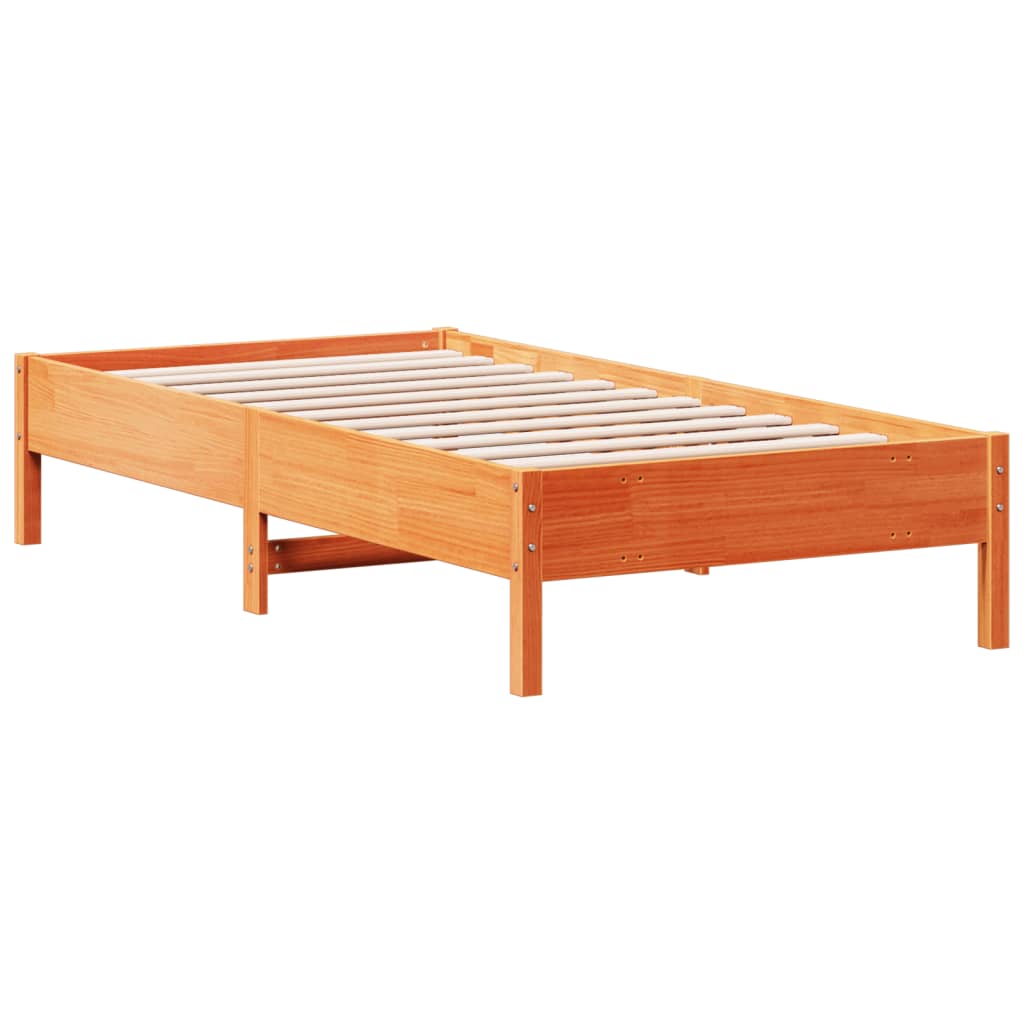Bedframe zonder matras massief grenenhout wasbruin 90x190 cm is nu te koop bij PeponiXL, paradijselijk wonen!