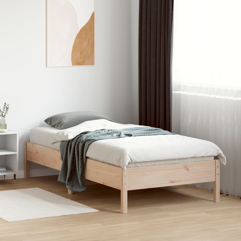 Bedframe zonder matras massief grenenhout 75x190 cm is nu te koop bij PeponiXL, paradijselijk wonen!