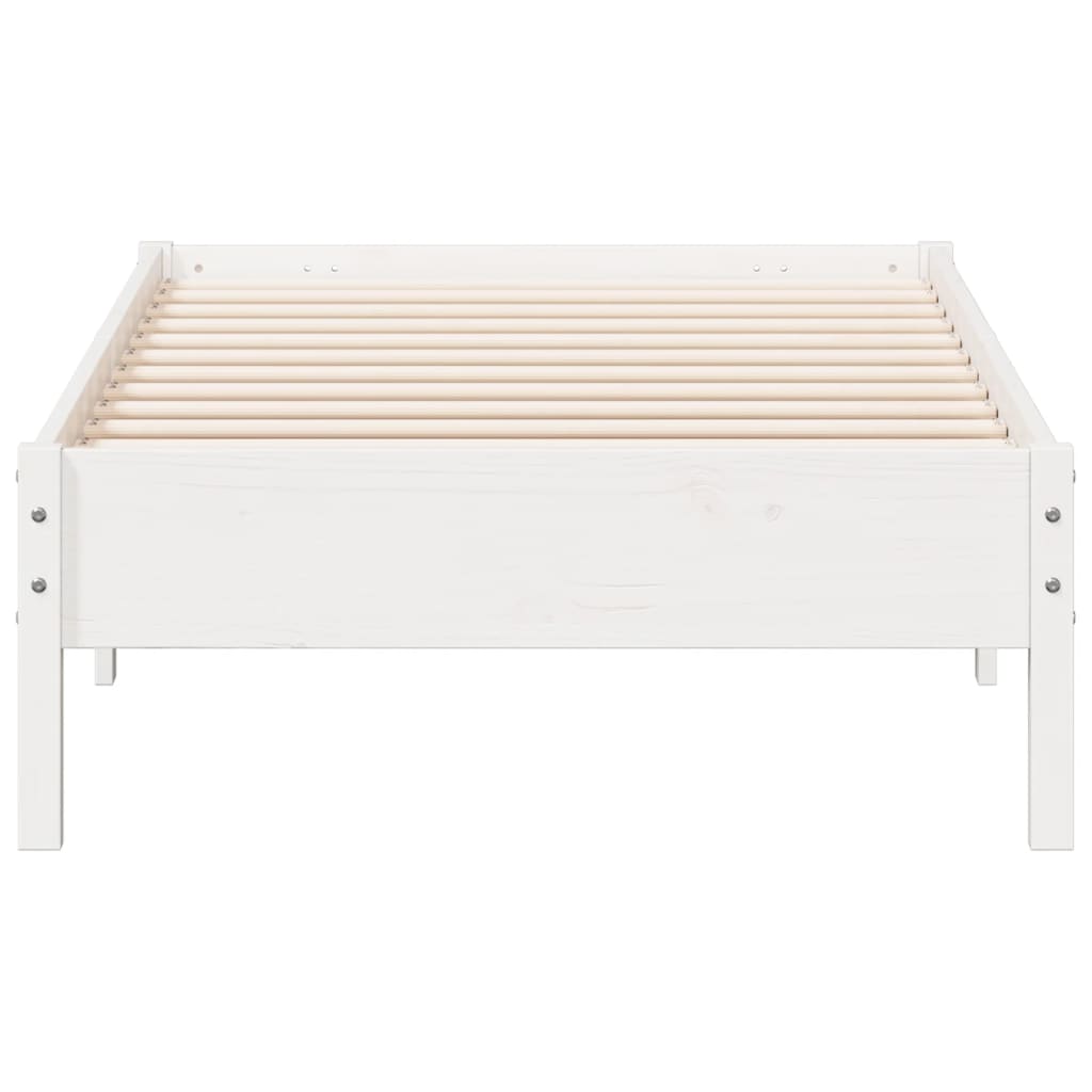 Bedframe zonder matras massief grenenhout wit 75x190 cm is nu te koop bij PeponiXL, paradijselijk wonen!