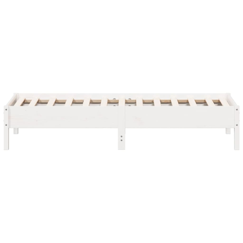 Bedframe zonder matras massief grenenhout wit 75x190 cm is nu te koop bij PeponiXL, paradijselijk wonen!