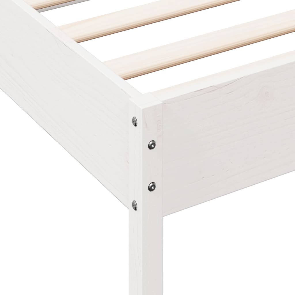 Bedframe zonder matras massief grenenhout wit 75x190 cm is nu te koop bij PeponiXL, paradijselijk wonen!