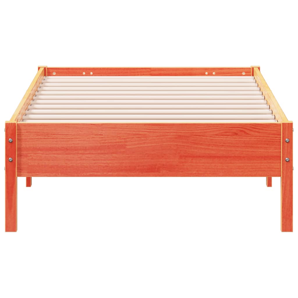 Bedframe zonder matras massief grenenhout wasbruin 75x190 cm is nu te koop bij PeponiXL, paradijselijk wonen!