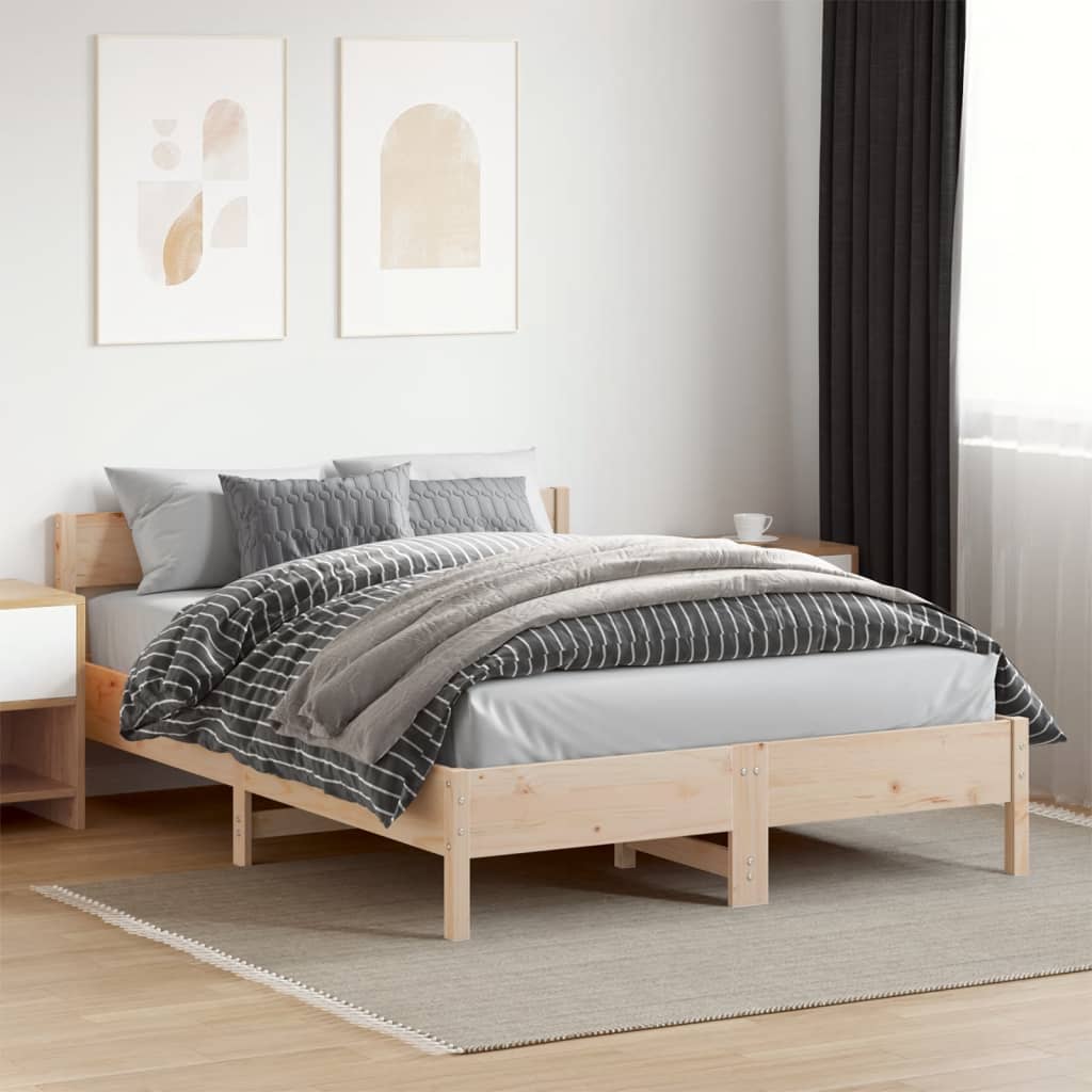Bedframe zonder matras massief grenenhout 160x200 cm is nu te koop bij PeponiXL, paradijselijk wonen!