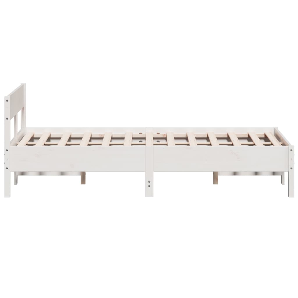 Bedframe zonder matras massief grenenhout wit 160x200 cm is nu te koop bij PeponiXL, paradijselijk wonen!