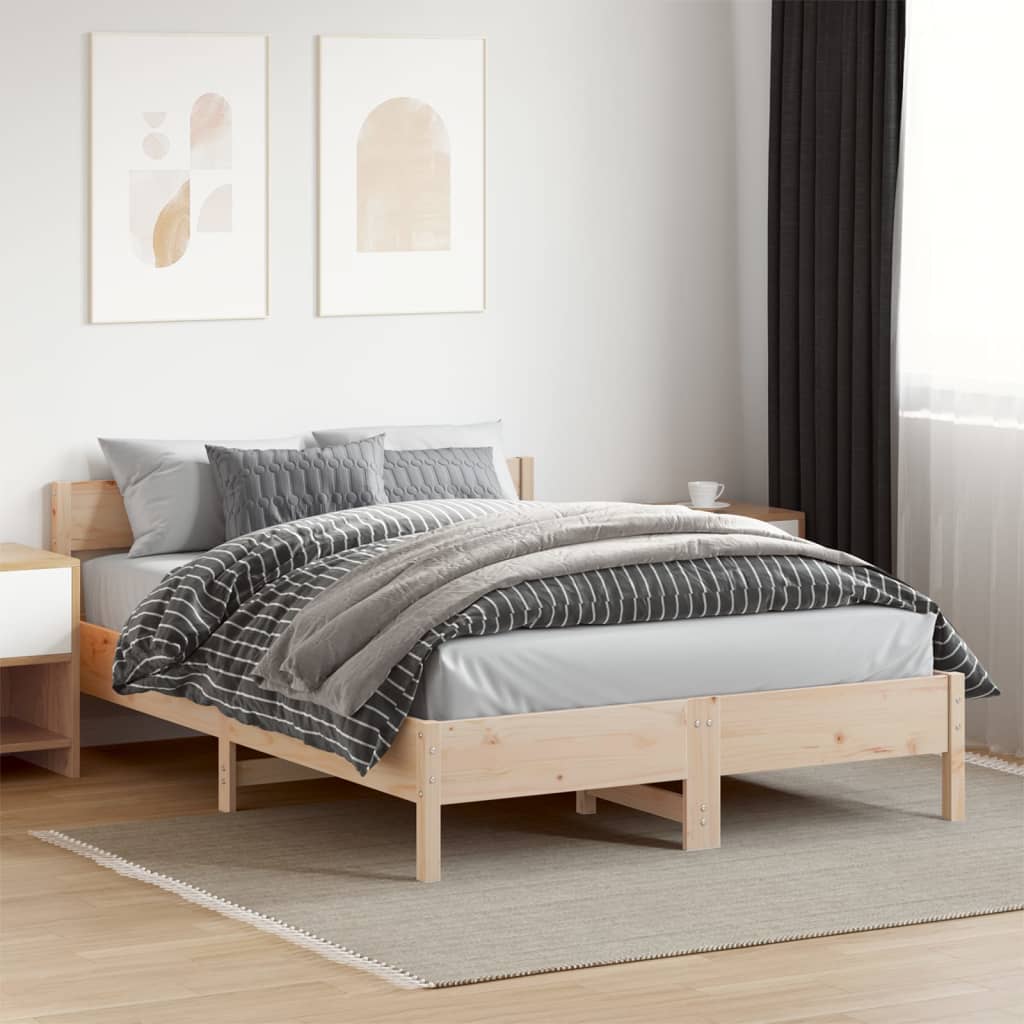 Bedframe zonder matras massief grenenhout 150x200 cm is nu te koop bij PeponiXL, paradijselijk wonen!